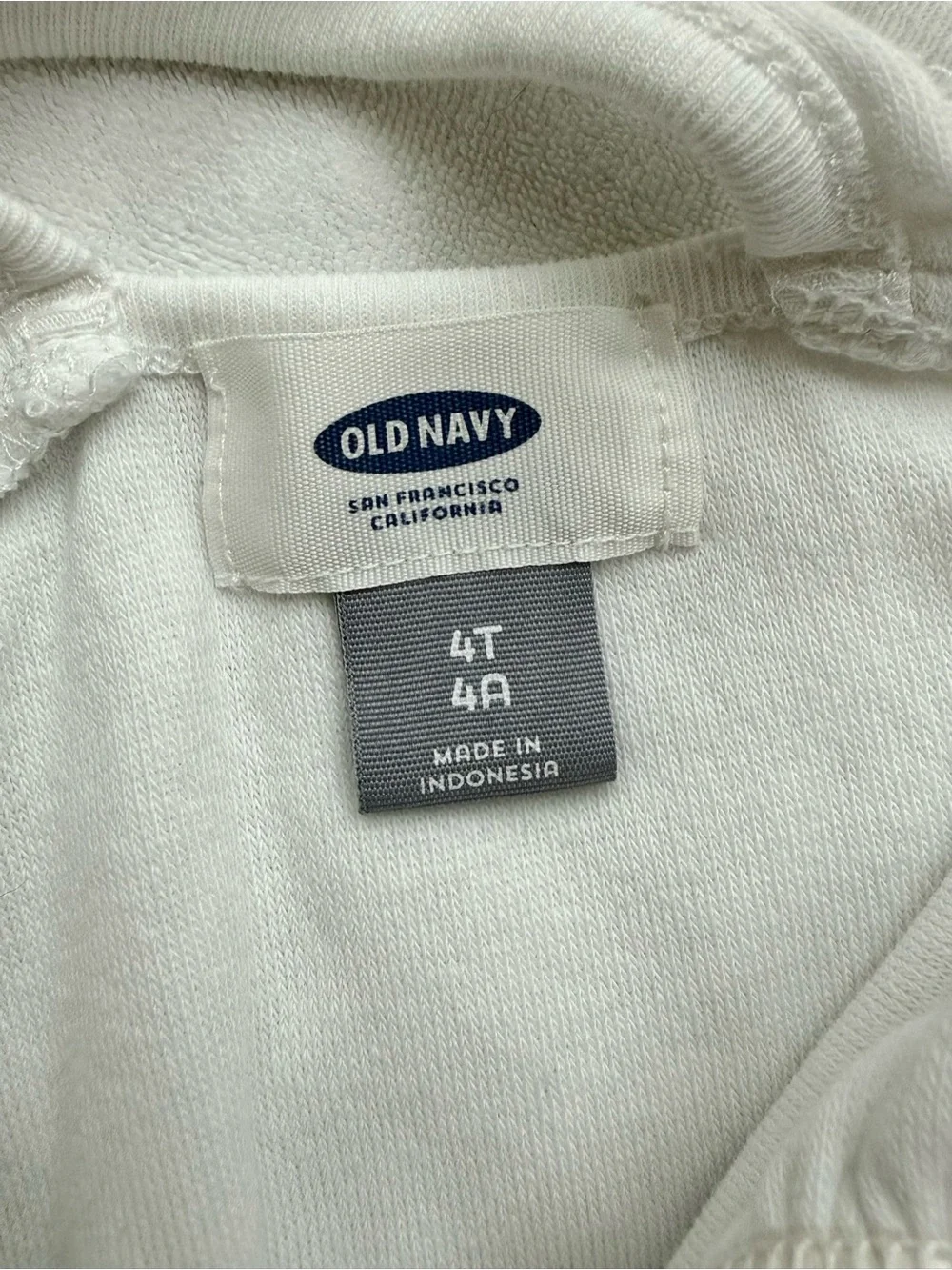 Old Navy Girls 4T White Terry Cloth Racerback Swim Cover-Up Dress